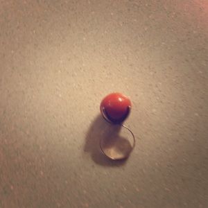 1900’s  native American coral 14k gold ring.